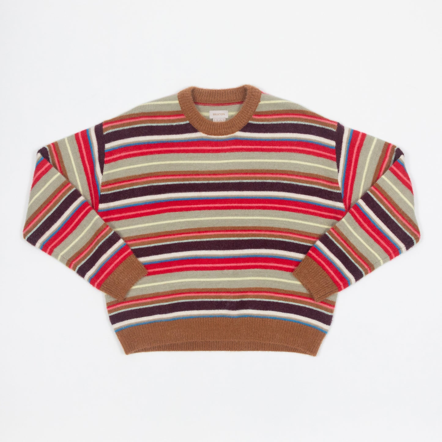 Womens BRIXTON Cozy Crew Sweater in MULTI STRIPE