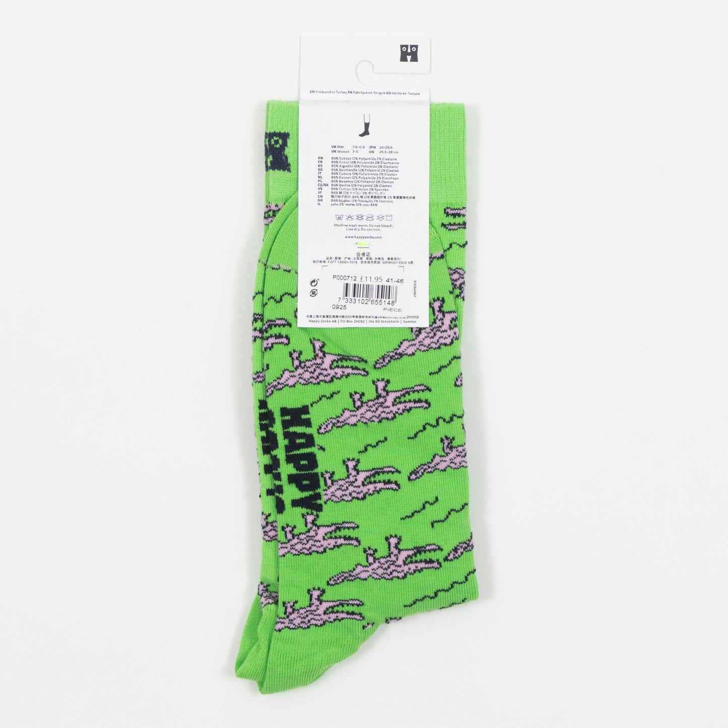 HAPPY SOCKS Crocodile Socks in GREEN