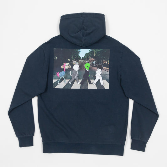 RIPNDIP Crosswalk Hoodie in NAVY VINTAGE WASH