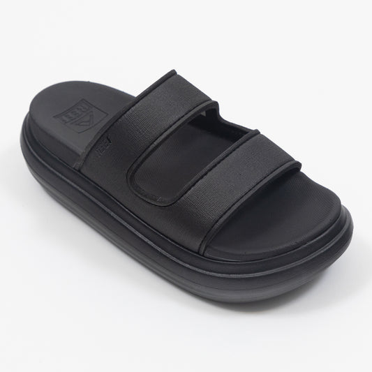 Womens REEF Cushion Bondi 2 Strap Sandals in BLACK