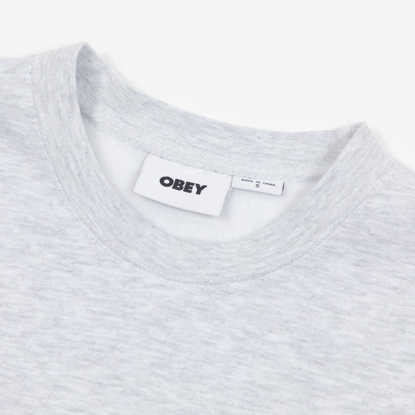 OBEY Digable Crew Sweatshirt in ASH GREY