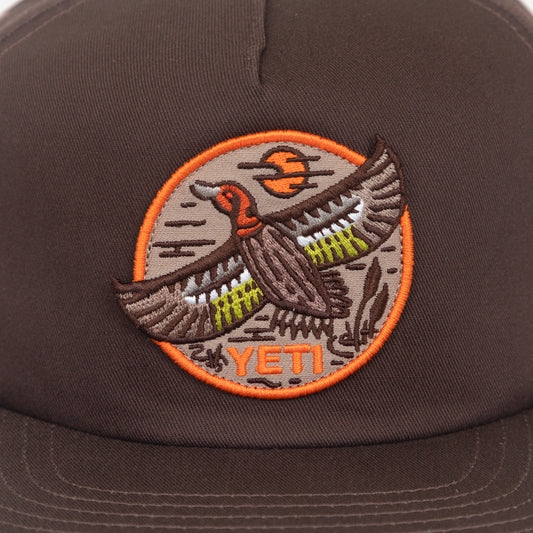 YETI Built For The Wild Duck Flat Brim Hat in Brown