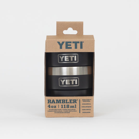 YETI Rambler® 4 oz (118 ml) Stackable Cups with Durasip™ Ceramic Lining in Black