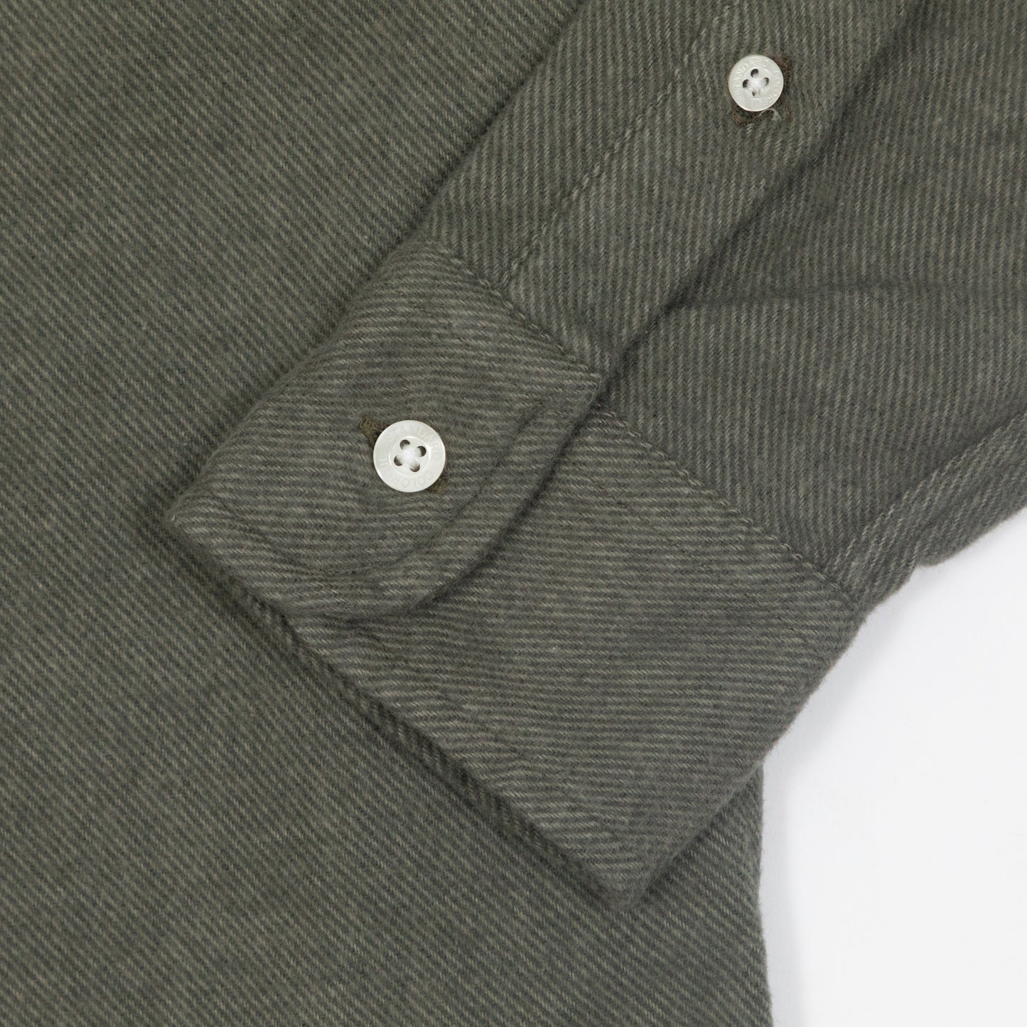 COLORFUL STANDARD Flannel Shirt in DUSTY OLIVE