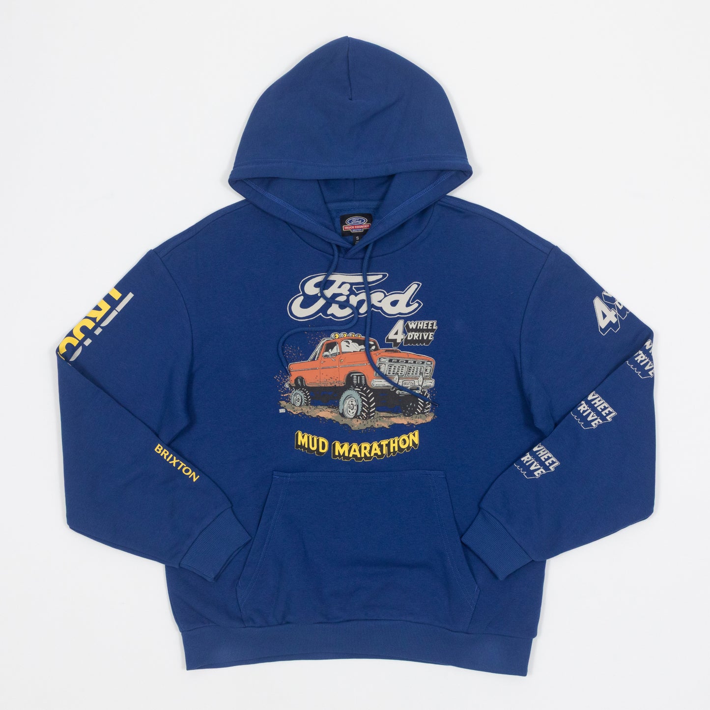 BRIXTON X FORD Mud Marathon Hoodie in BLUE