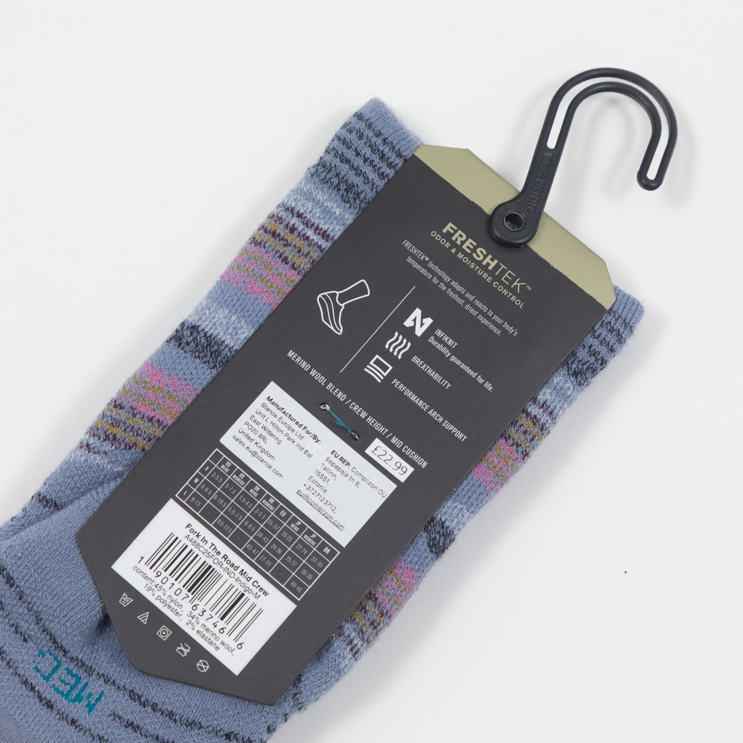 STANCE Fork in the Road Mid Socks in INDIGO