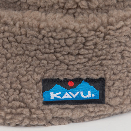 KAVU Fur Ball Sherpa Beanie in MOCHA