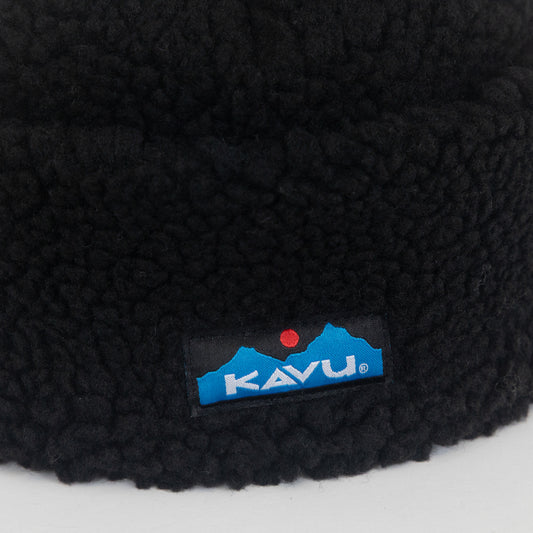 KAVU Fur Ball Sherpa Beanie in MOONLESS NIGHT