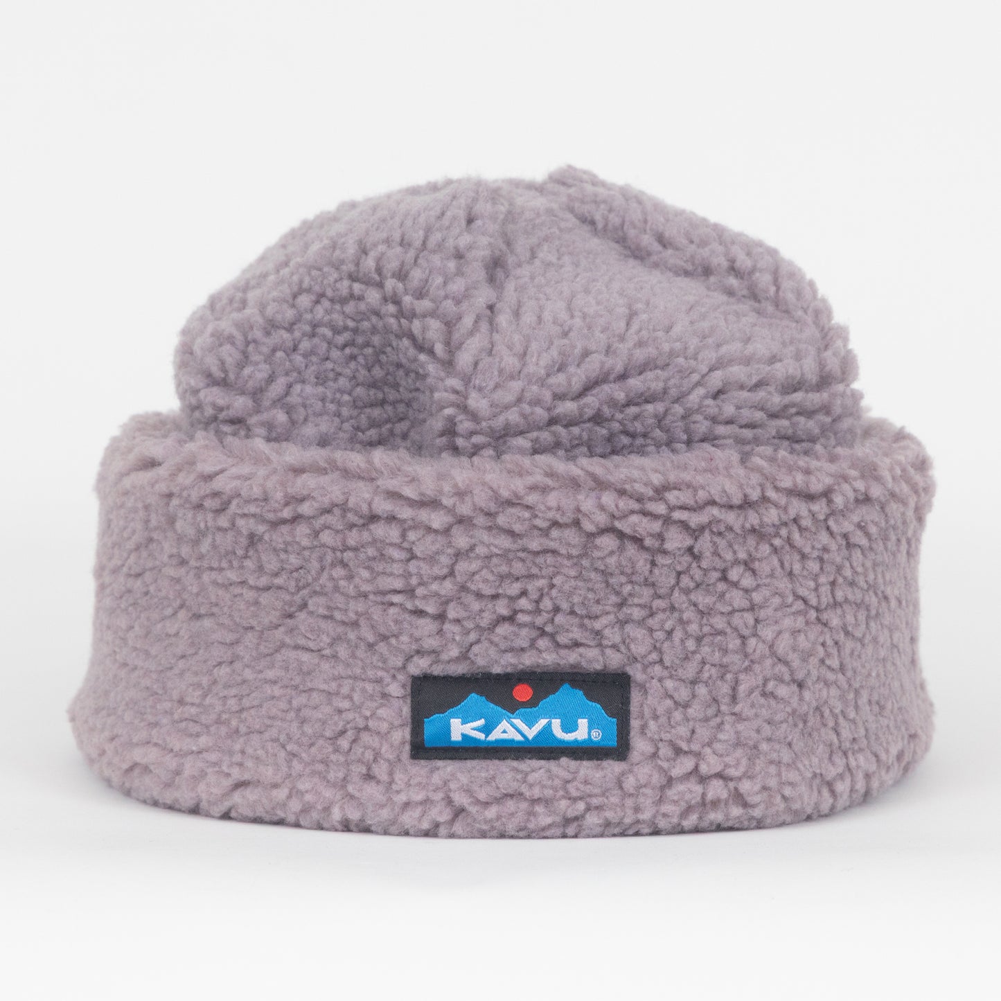 KAVU Fur Ball Sherpa Beanie in PURPLE DUST