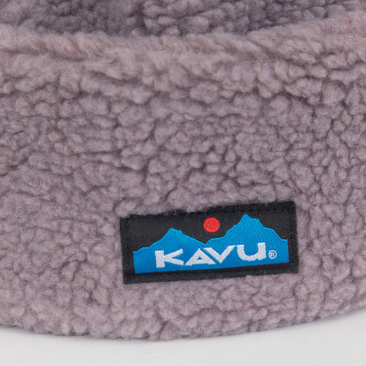 KAVU Fur Ball Sherpa Beanie in PURPLE DUST