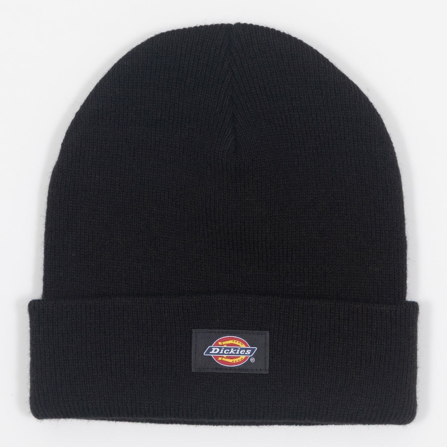 Black beanie with Dickies logo on a white background