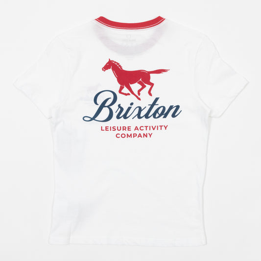 Womens BRIXTON Graphic T-Shirt in WHITE