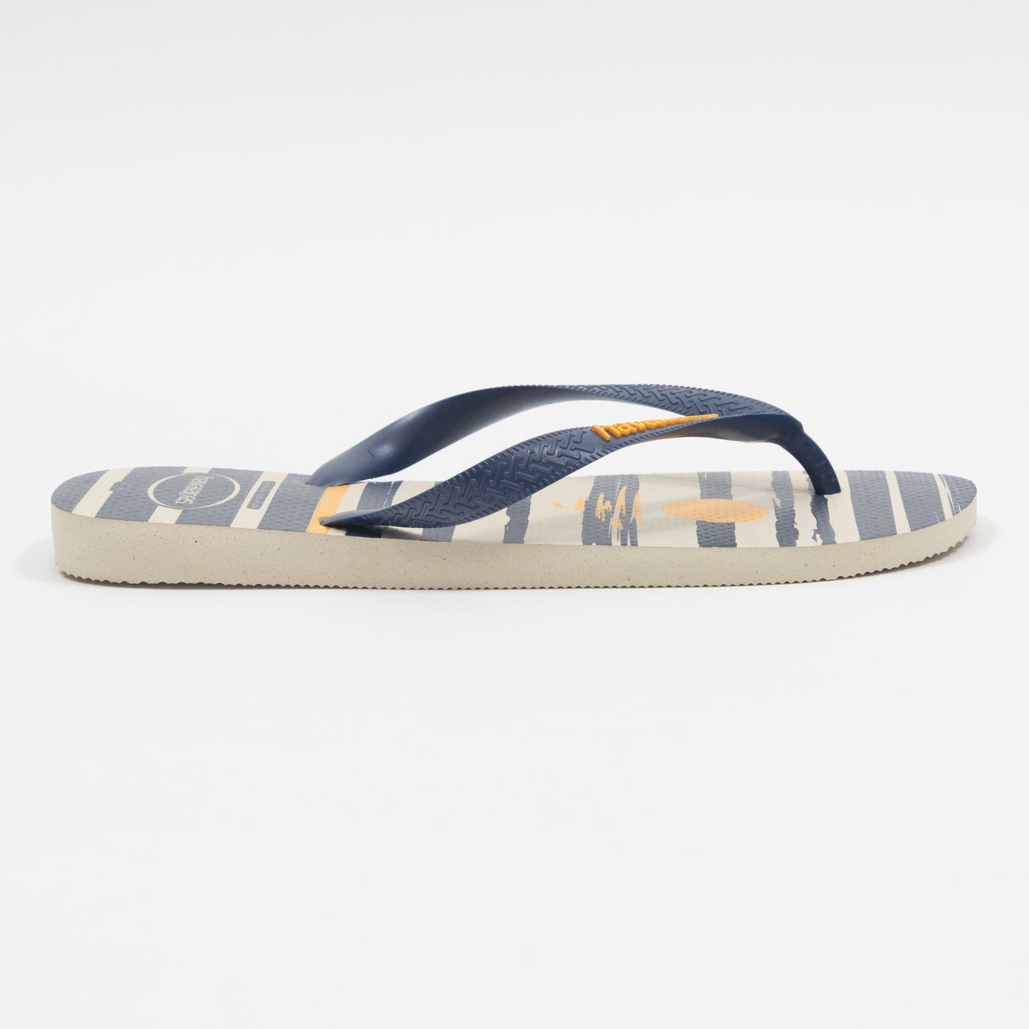 HAVAIANAS Top Nautical Flip Flops in BEIGE & NAVY BLUE