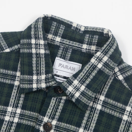FARAH Hardaker Check Jacket in GREEN