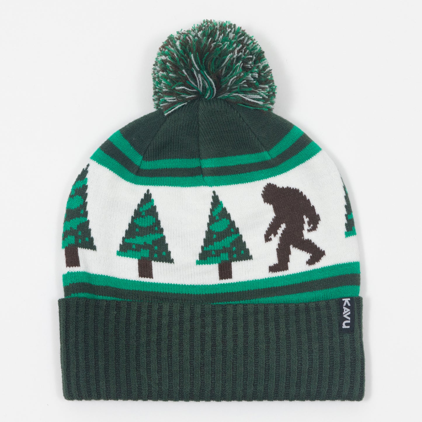 KAVU Herschel Sasquatch Pom Beanie in GREEN