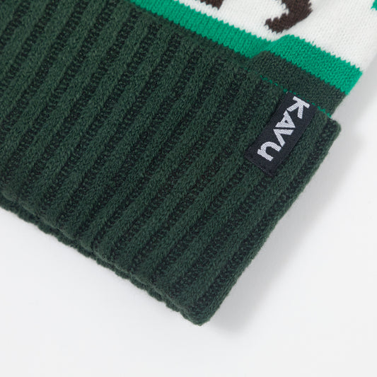 KAVU Herschel Sasquatch Pom Beanie in GREEN