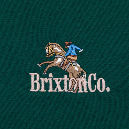 Brixton Inwood t-shirt embroidered logo close up