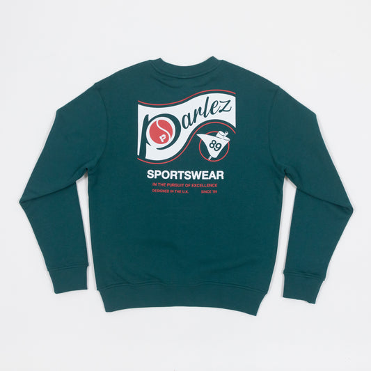 PARLEZ Iocus Graphic Sweatshirt in PETROL GREEN