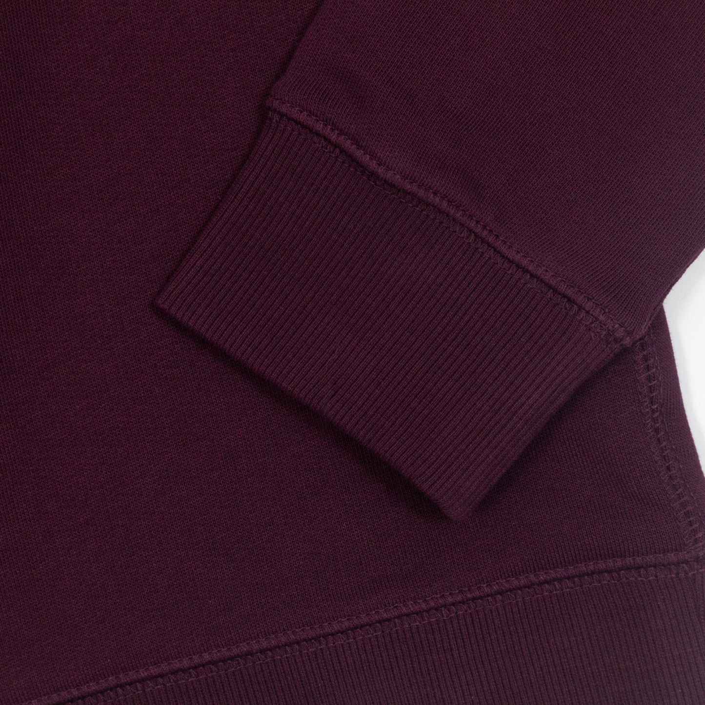 FARAH Jim Quarter Zip Sweatshirt in BORDEAUX RED