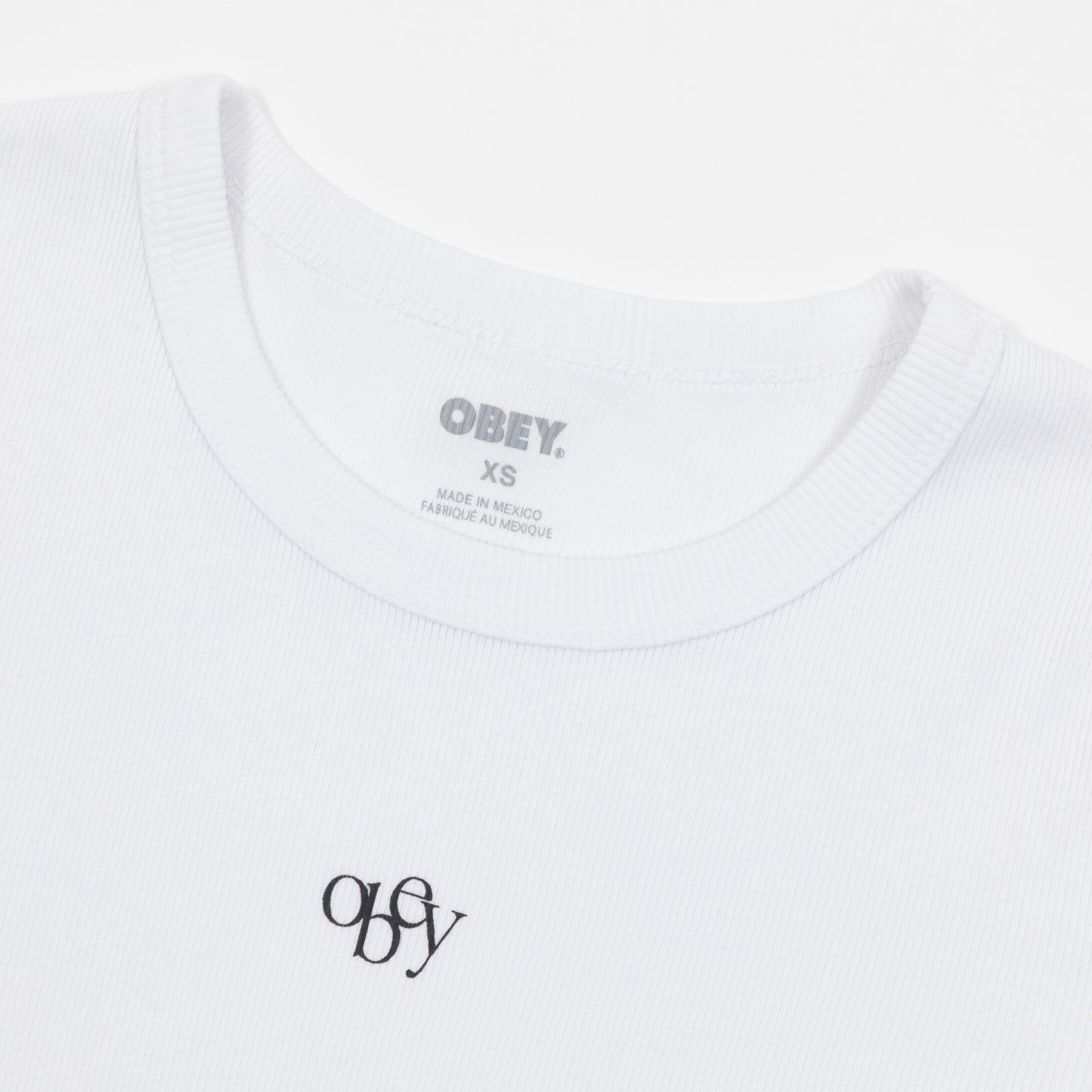 Womens OBEY Jumpy Cropped T-Shirt in WHITE