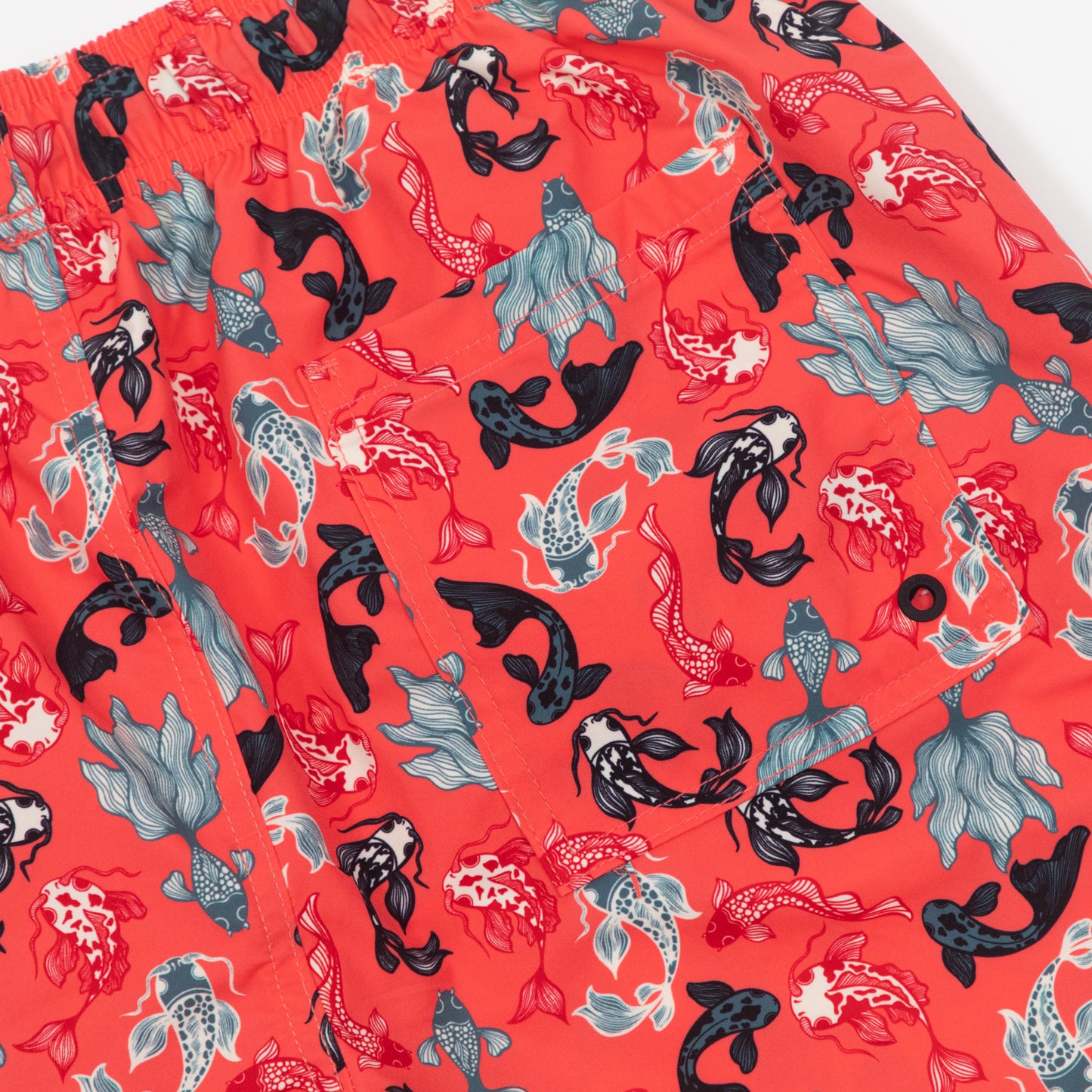 JACK & JONES Koi Fish Swim Shorts in CORAL