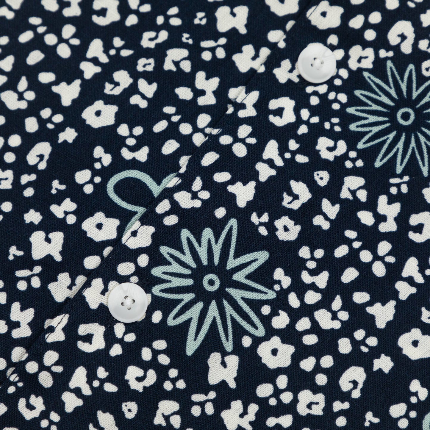FARAH Landon Reve Print Short Sleeve Shirt in NAVY