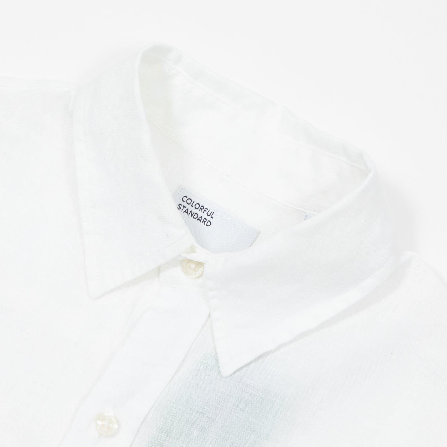 linen shirt collar close up