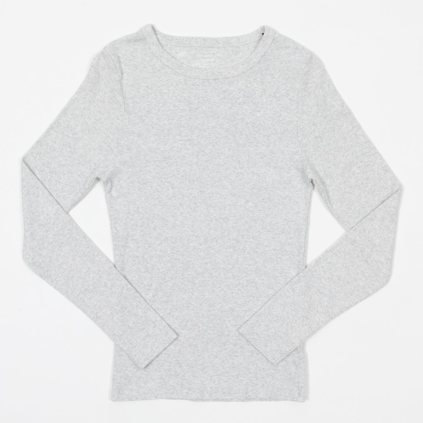 Womens COLORFUL STANDARD Long Sleeve Top in LIGHT GREY