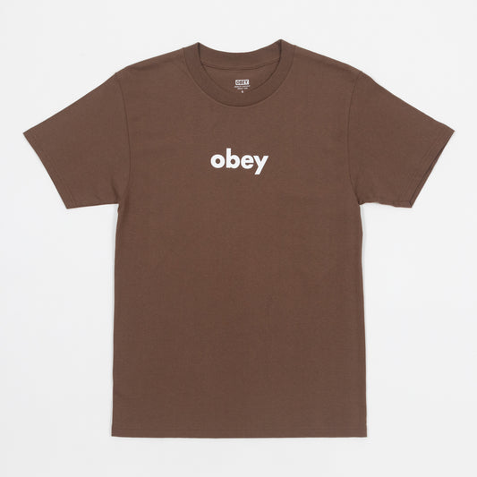 OBEY Lower Case 2 Classic T-Shirt in BROWN