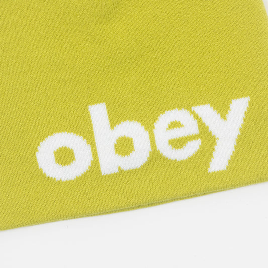 OBEY Lowercase Beanie in YELLOW