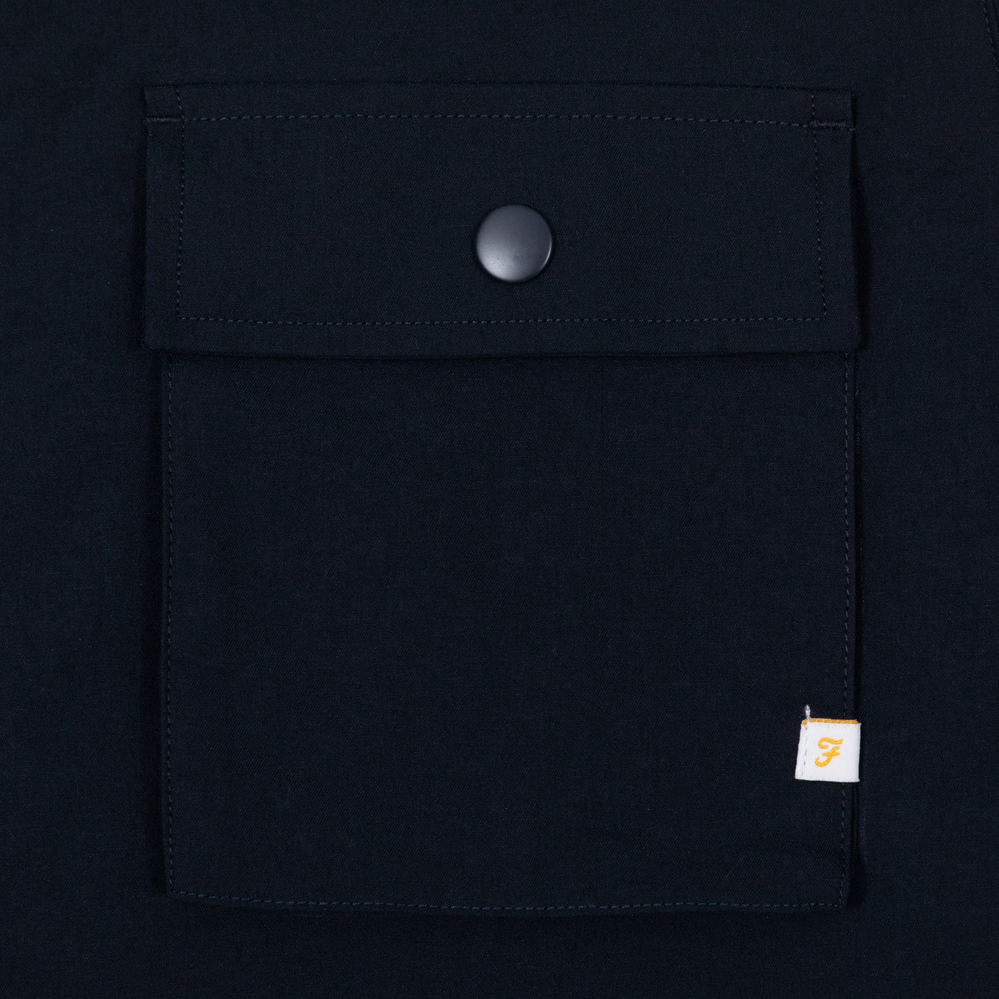 FARAH Lynden Zip Up Overshirt in TRUE NAVY