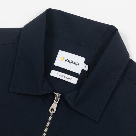 FARAH Lynden Full Zip Jacket in TRUE NAVY