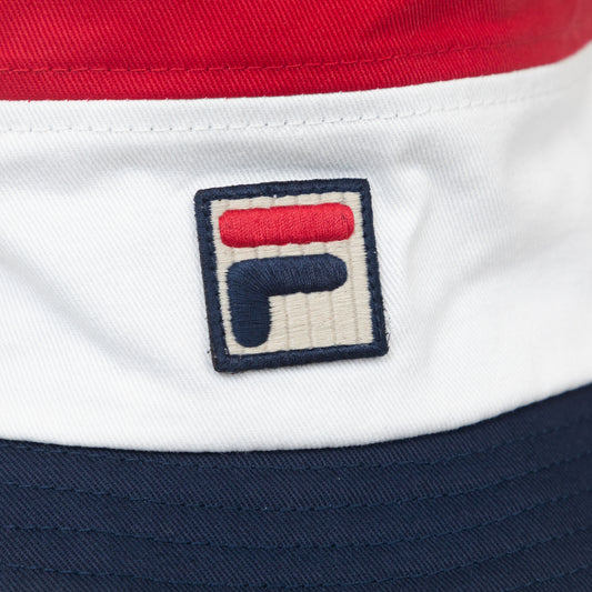 FILA Marco Bucket Hat in RED , WHITE & NAVY