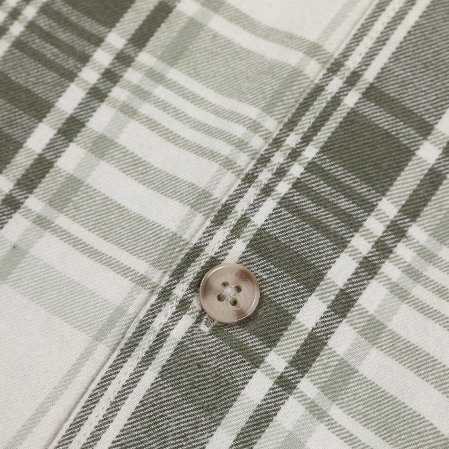 ONLY & SONS Mason Check Overshirt in GREEN & BEIGE