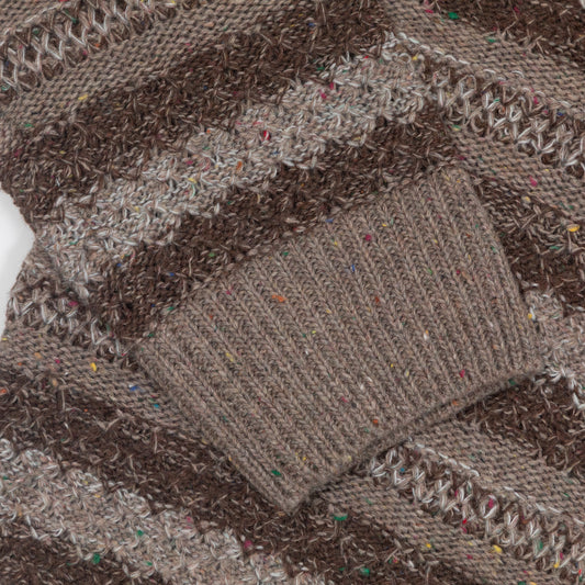 BRIXTON Midnight Crew Sweater in MULTI STRIPE