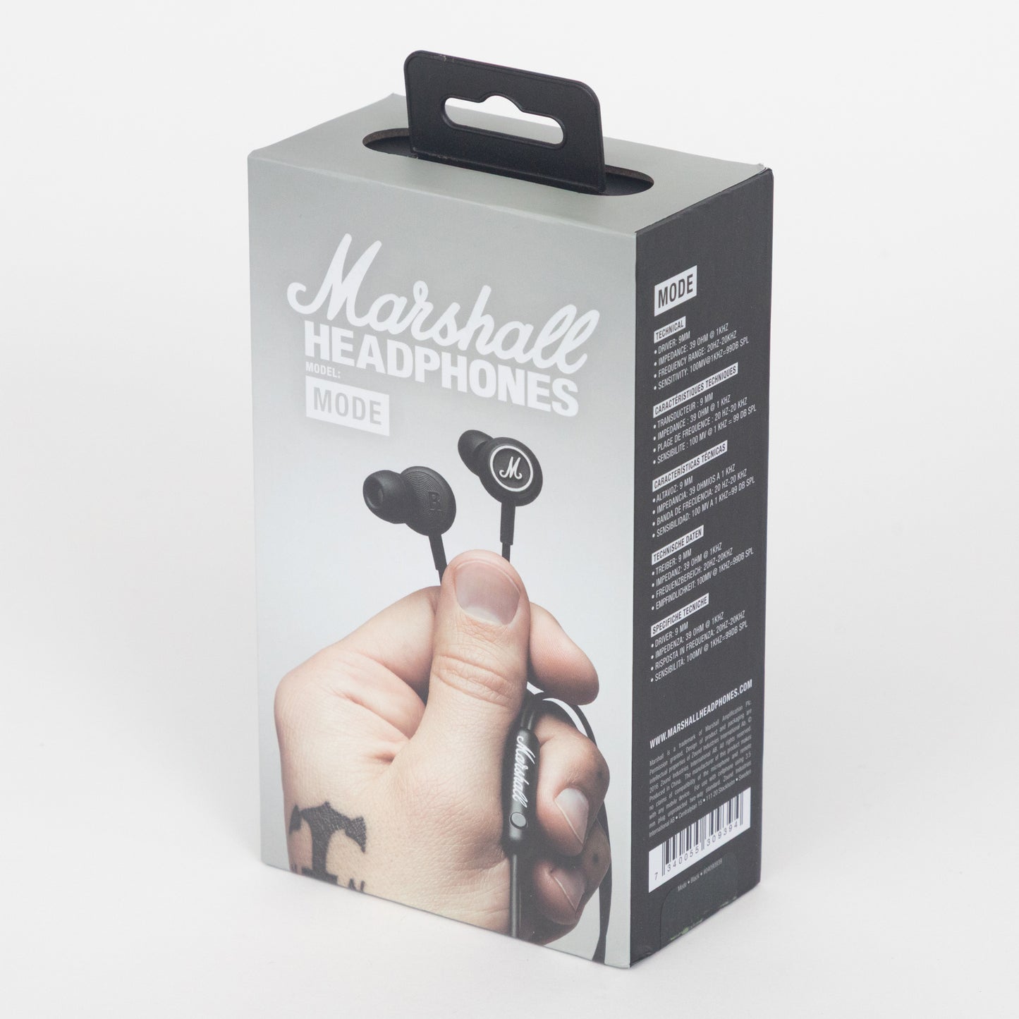 MARSHALL Mode Wired Earphones in BLACK & WHITE