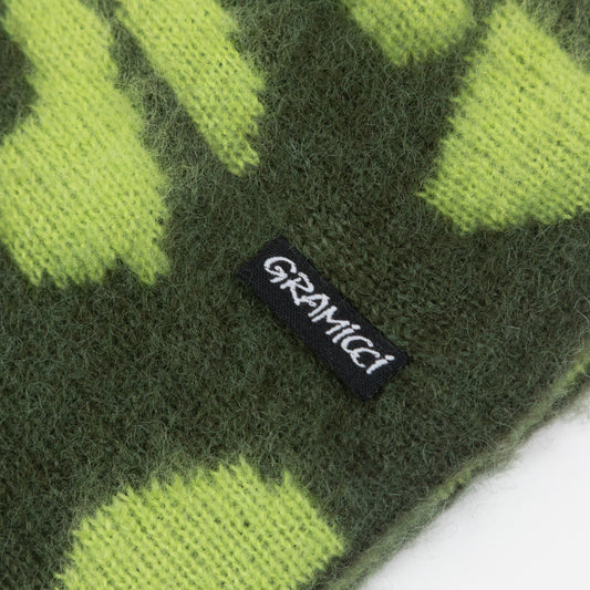 GRAMICCI Mohair Burly Runningman Beanie in CHARTREUSE