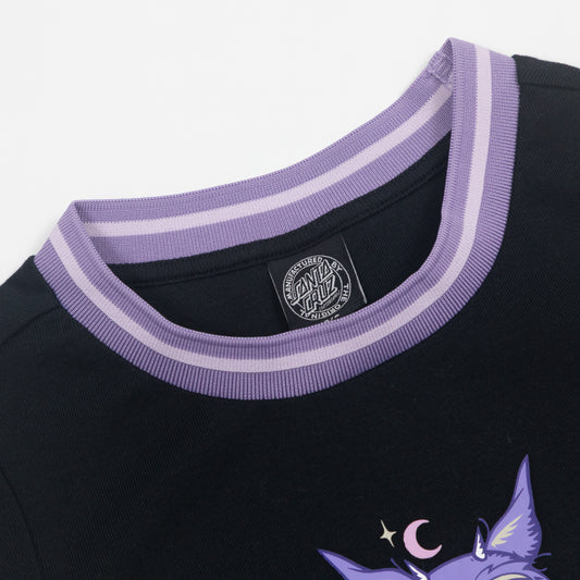 Womens SANTA CRUZ Night Critter Mini T-Shirt in BLACK