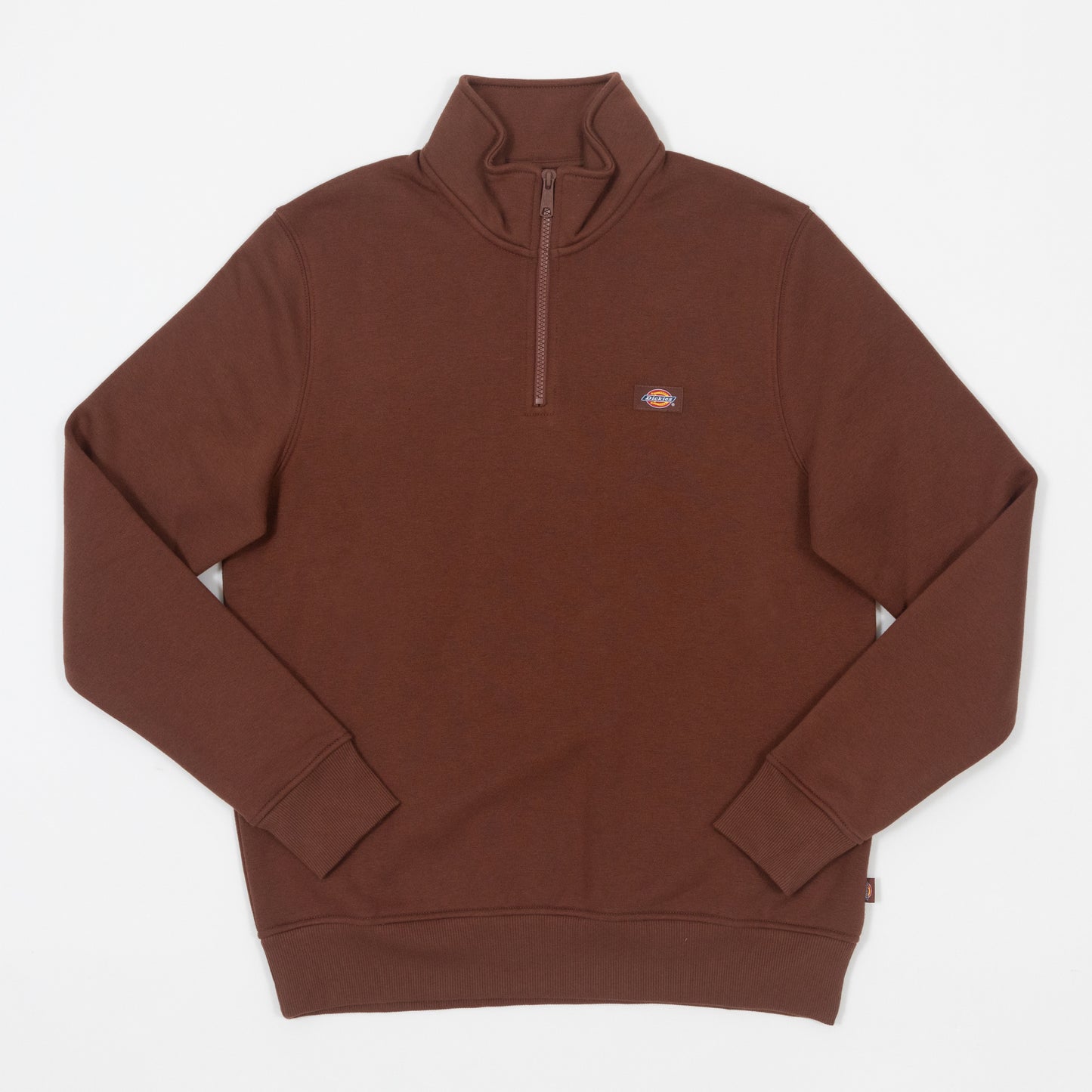 DICKIES Oakport Quarter Zip Sweatshirt in CAPPUCCINO