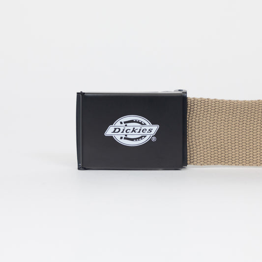 DICKIES Orcutt Webbing Logo Buckle Belt in KHAKI