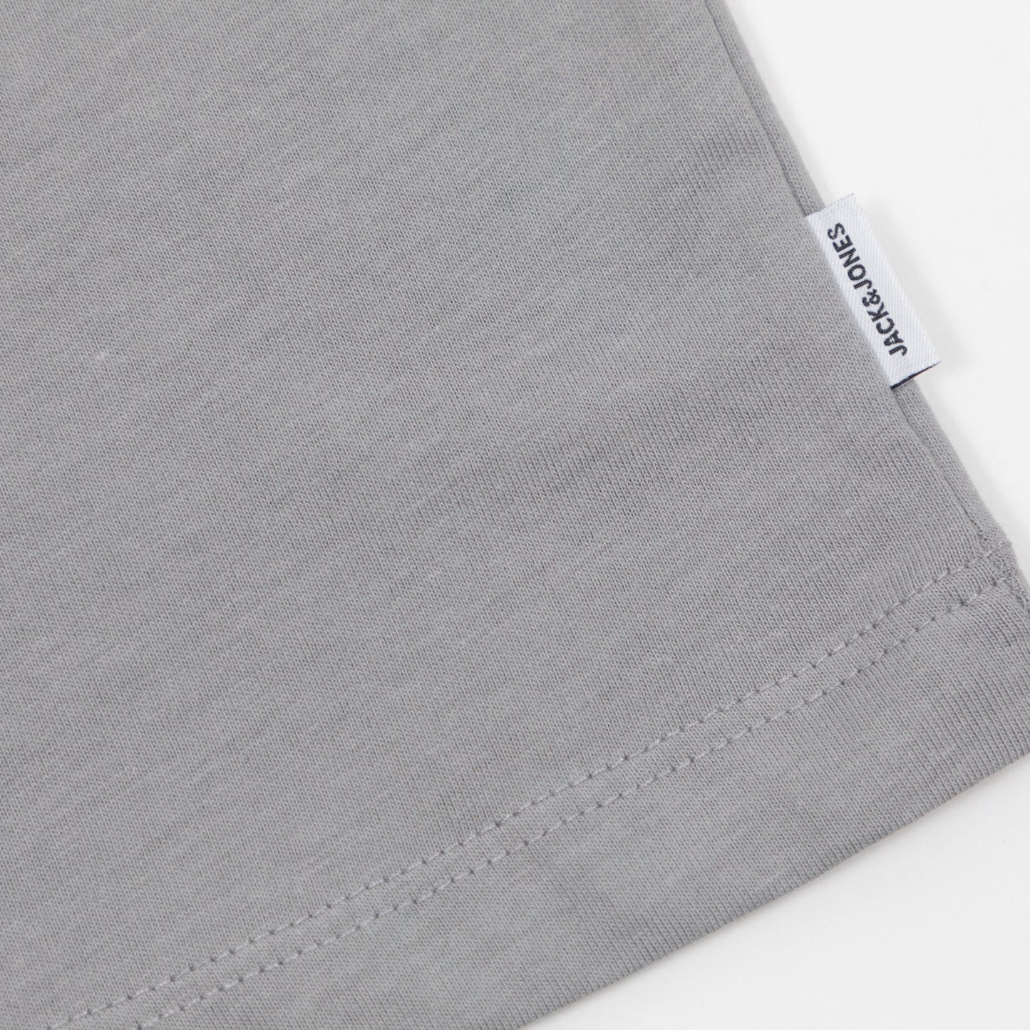 JACK & JONES Organic Cotton Basic Slim T-Shirt in LIGHT GREY