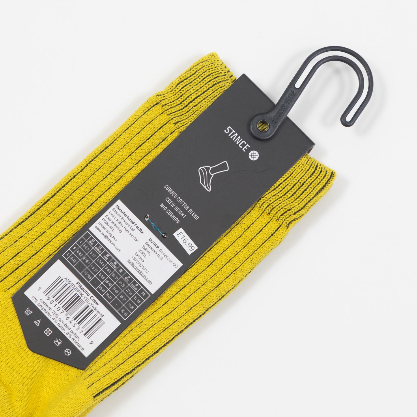 STANCE Pikachu Crew Socks in YELLOW