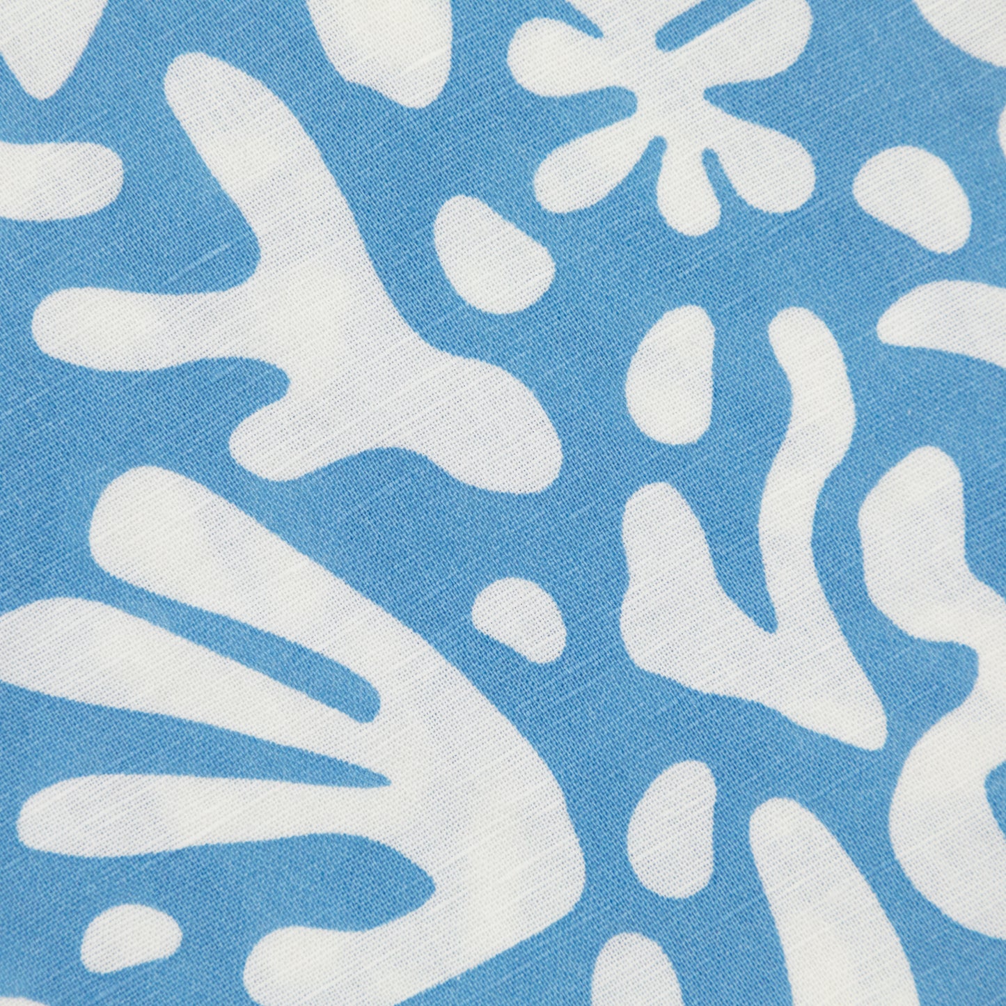 FARAH Colbert Reef Pattern Shirt in BLUE & WHITE