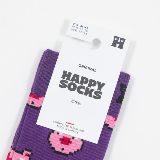 HAPPY SOCKS Pig Socks in PURPLE