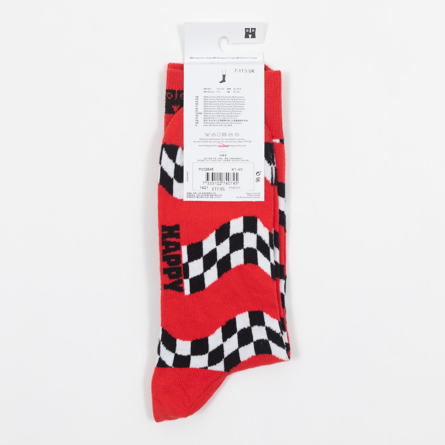 HAPPY SOCKS Race Socks in RED