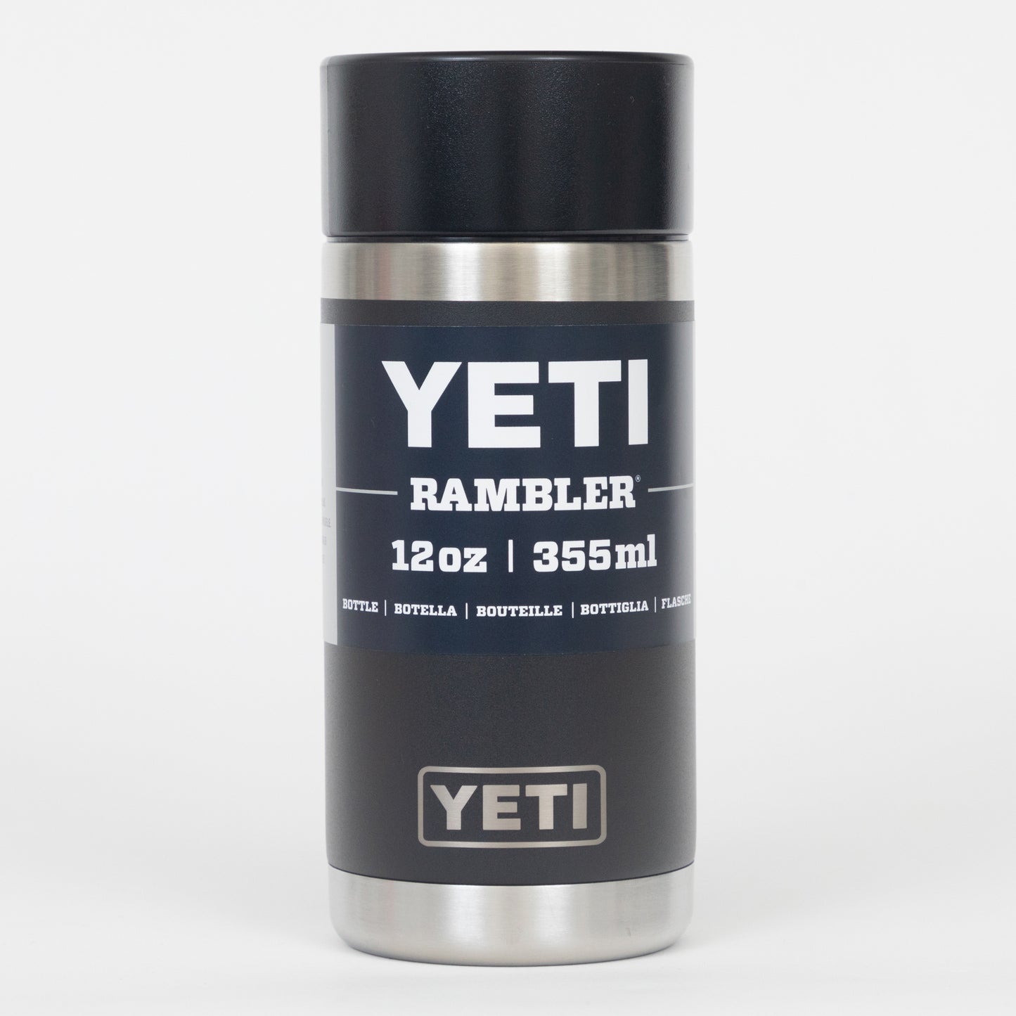 YETI Rambler 12 oz (354ml) Bottle with HotShot Cap in BLACK