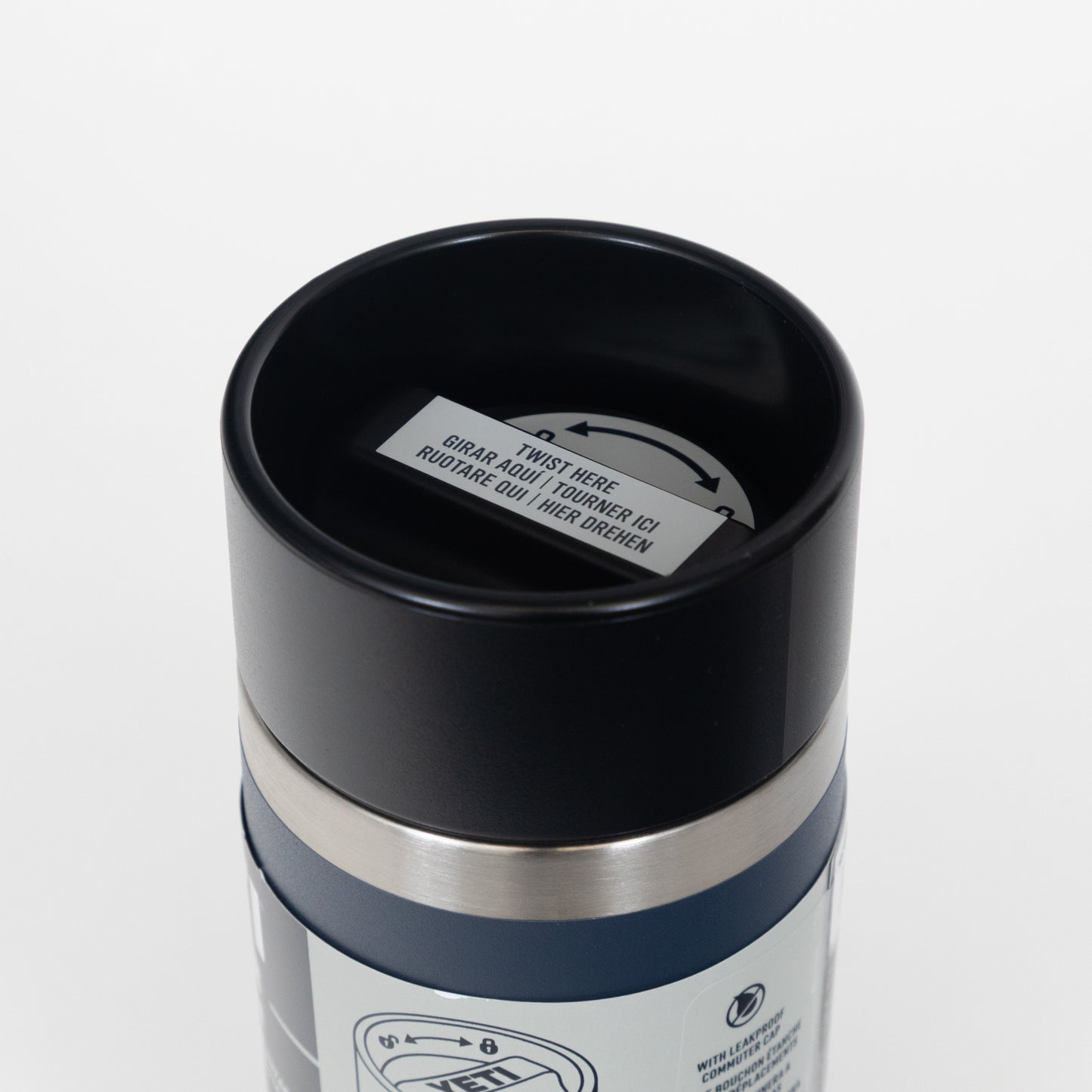 YETI Rambler 12 oz Travel Bottle in NAVY (HotShot™ Cap)