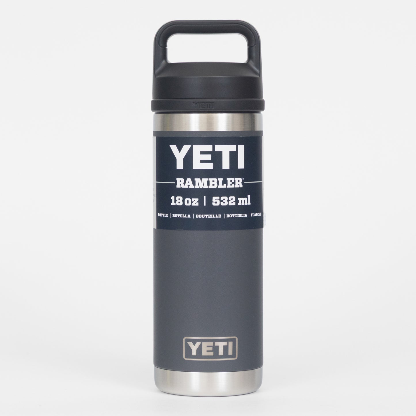 YETI Rambler 18 oz (511ml) Water Bottle with Chug Cap in CHARCOAL