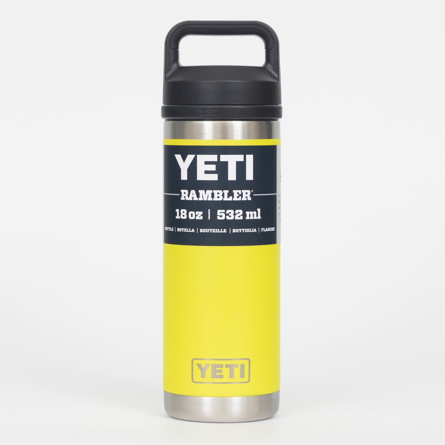 YETI Rambler 18 oz (511ml) Water Bottle with Chug Cap in FIREFLY YELLOW