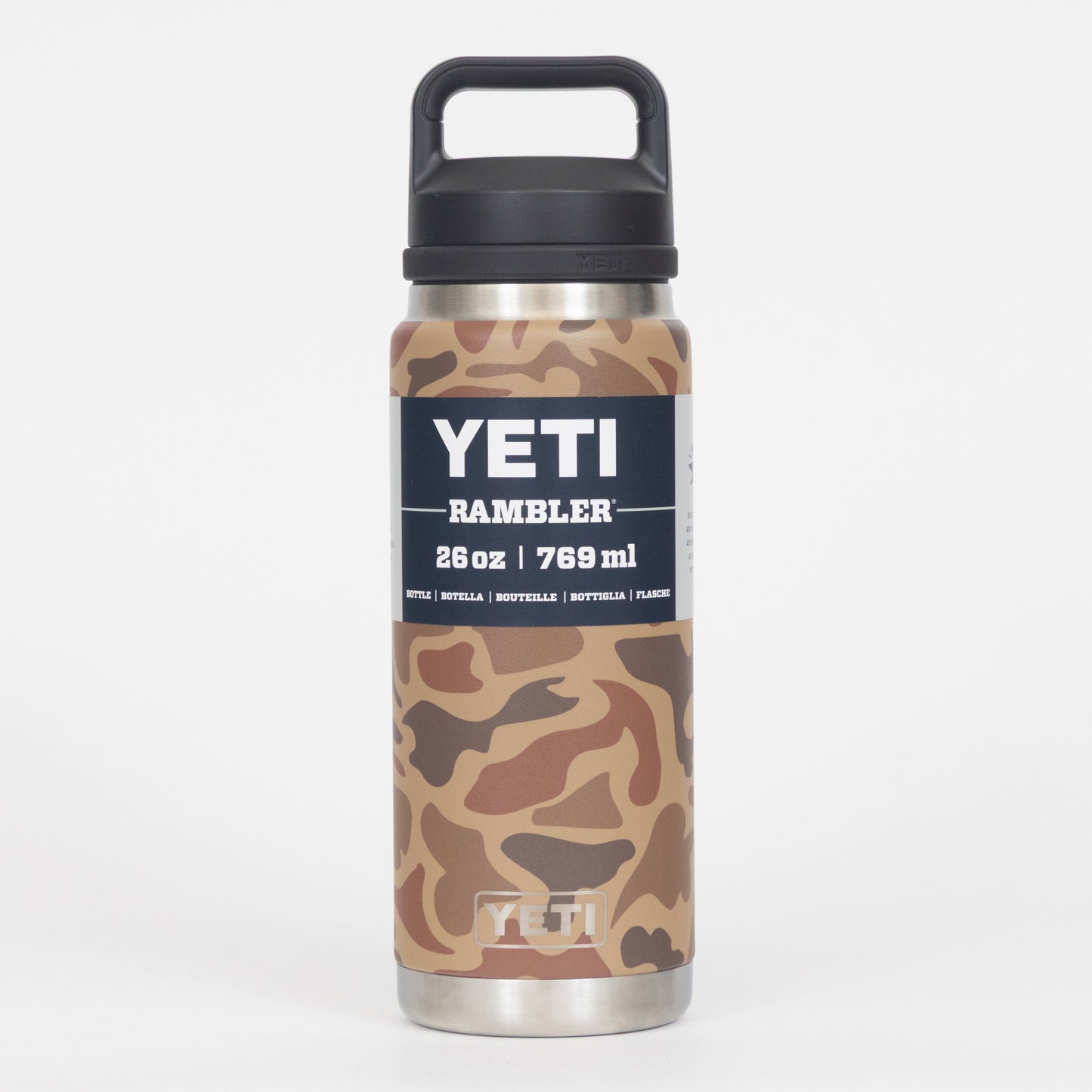 YETI Rambler 26 oz (769ml) Water Bottle with Chug Cap in WETLANDS CAMO